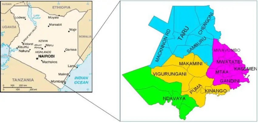 Sub Counties in Kwale County