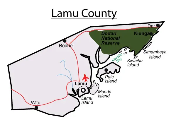Sub Counties in Lamu County