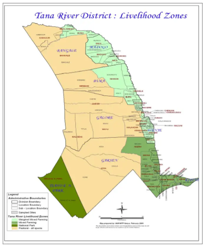 Wards In Tana River County