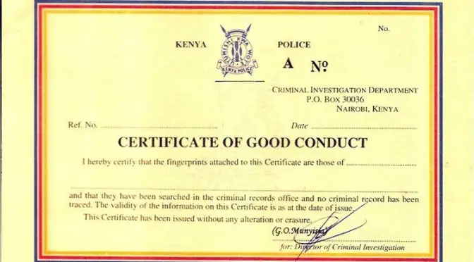 conduct certificate in kenya today - a simple guide