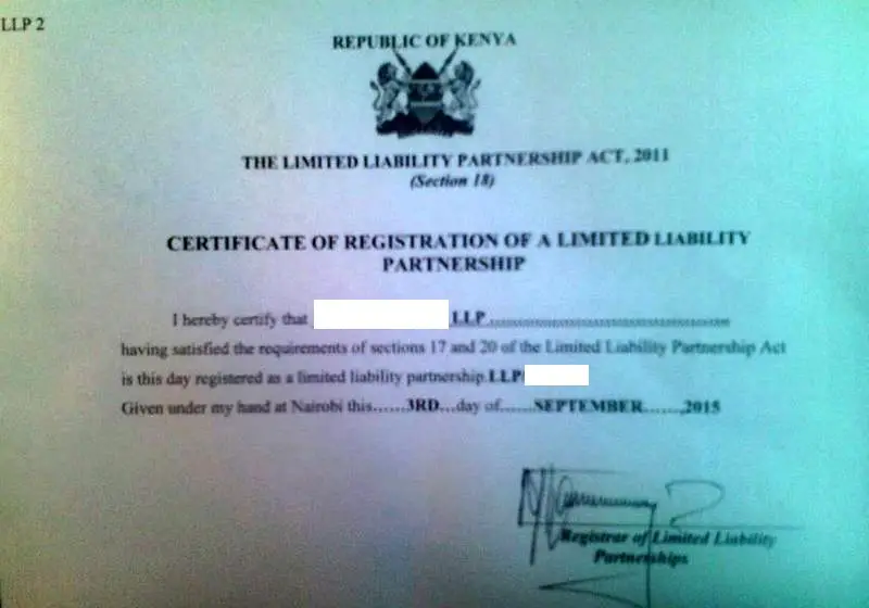 how to register a Limited Liability Partnership LLP online on ecitizen in kenya - easy guide