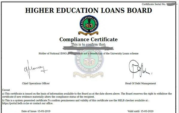 how to apply for helb compliance certificate online via ecitizen - step by step guide